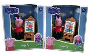 Hasbro 2-Peppa Pig Peppa's Fun Friends 3" Poseable Figure Artist NWB
